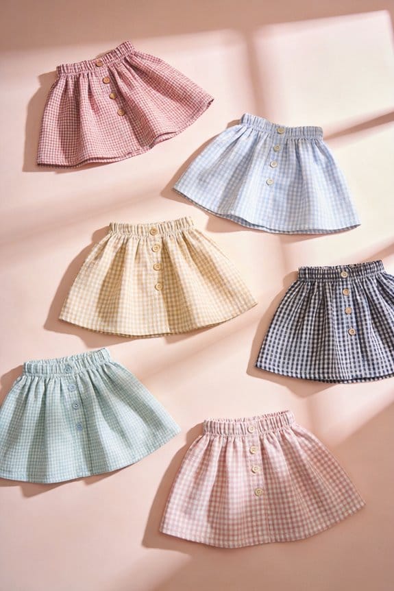 adorable baby gingham skirts