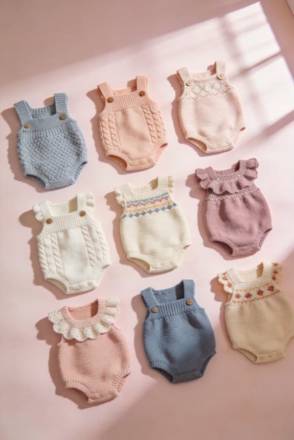 adorable baby knit rompers