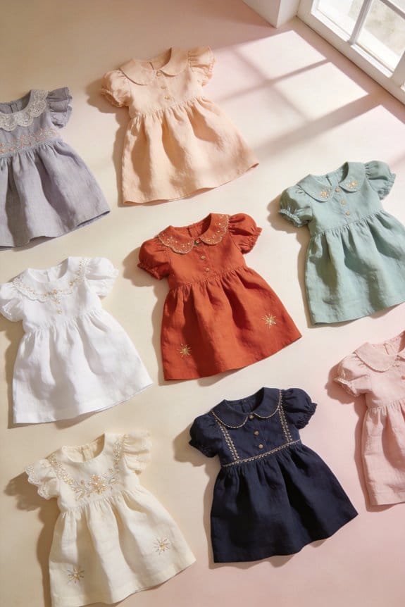 adorable baby linen dresses