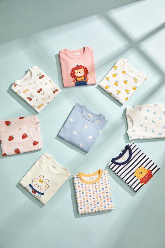 adorable baby printed shirts
