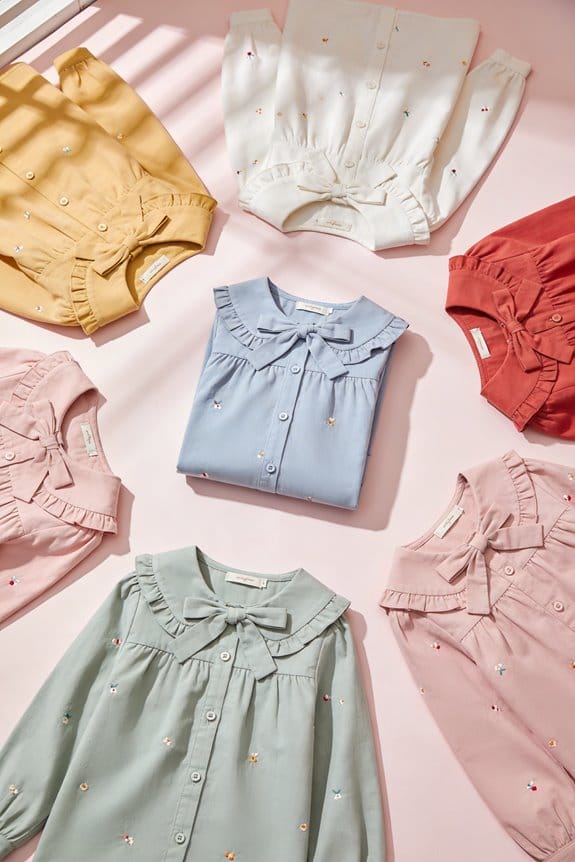 adorable girls bow blouses