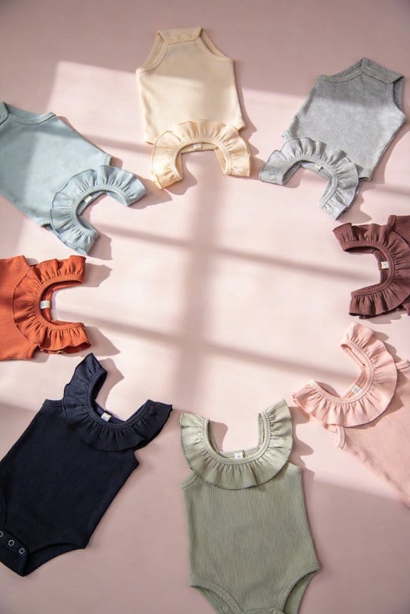 adorablestylish baby ruffle rompers