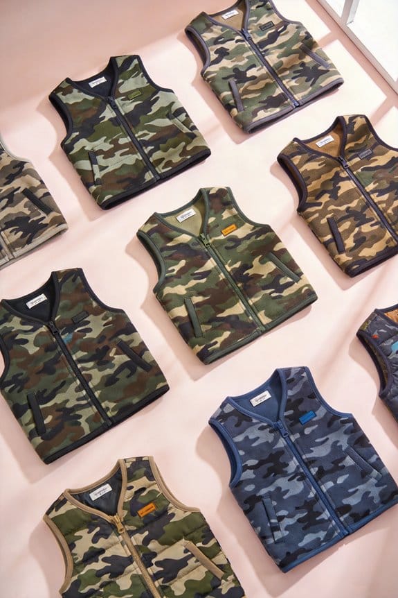 boys camouflage vests adventure