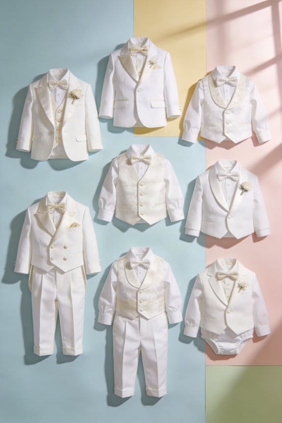 boys white baptism suits