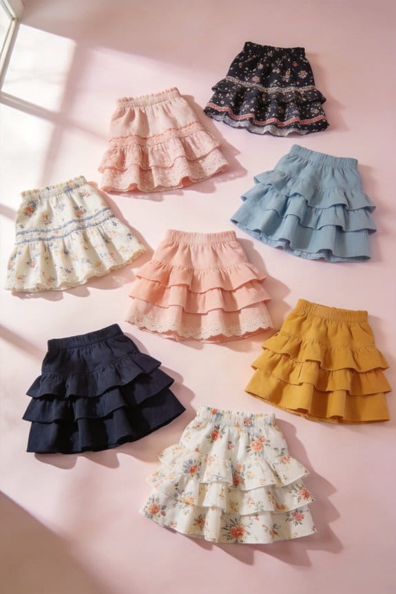 chic layered skirts for girls
