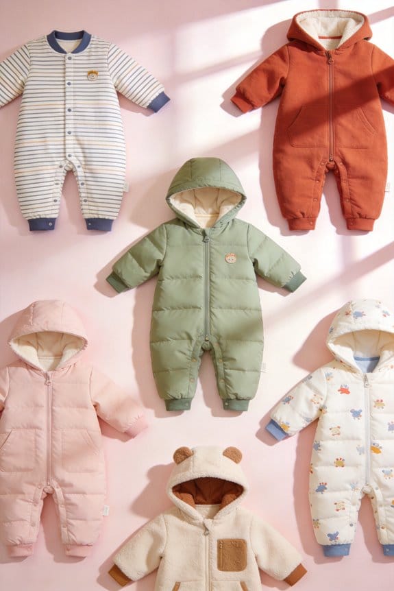 cozy all weather baby suits