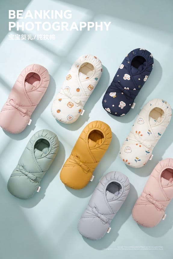 cozy baby down buntings