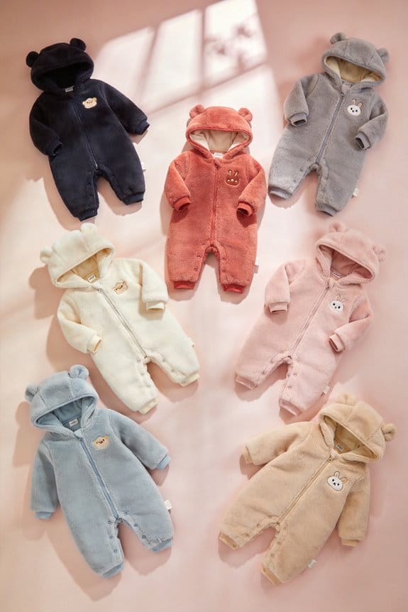 cozy baby fleece overalls