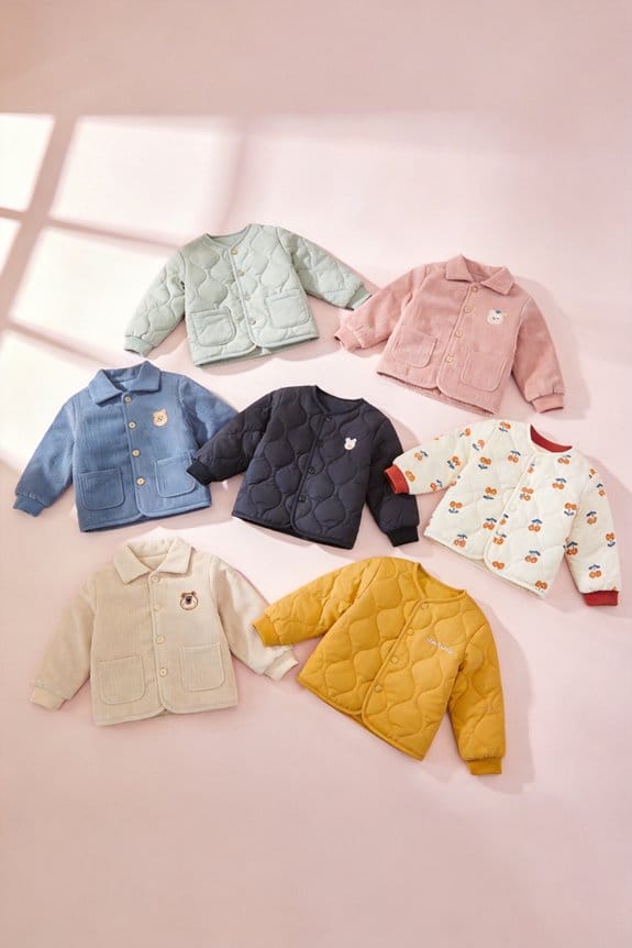 cozy baby quilted jackets