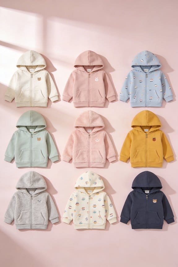 cozy baby zip hoodies
