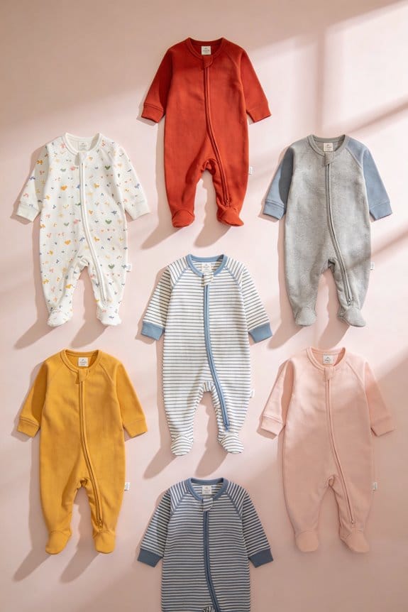 cozy infant zip up sleepers