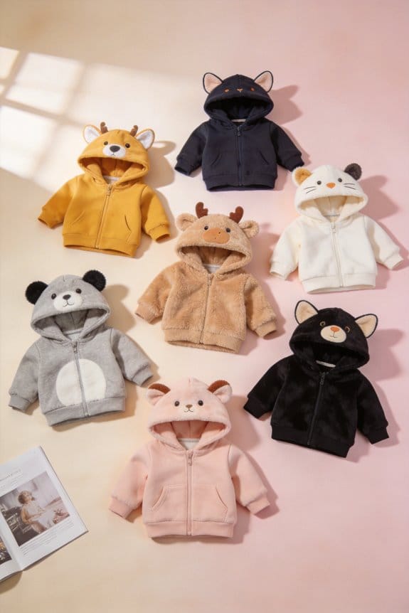 cute baby animal hoodies
