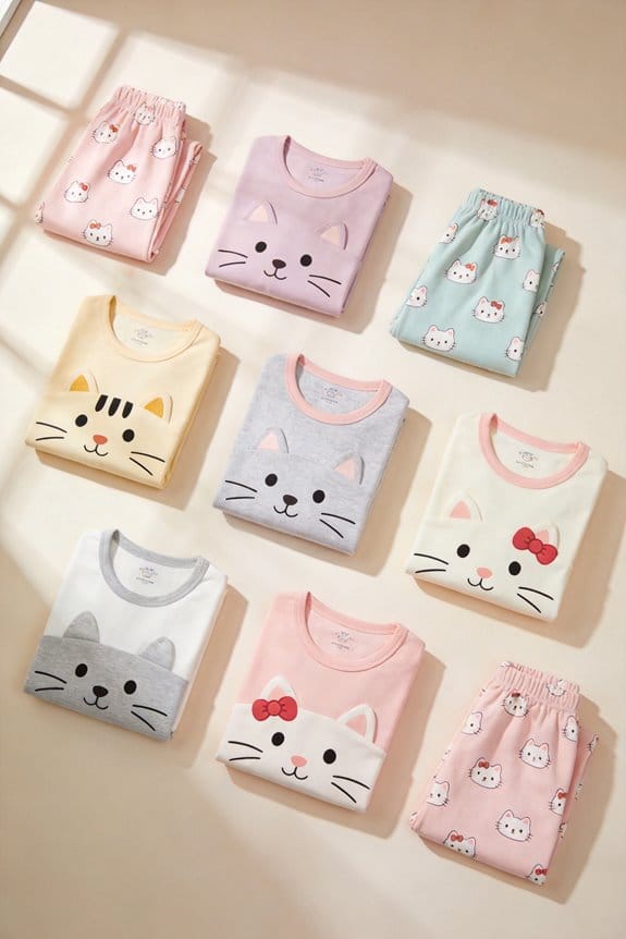 cute kitty pajamas for girls