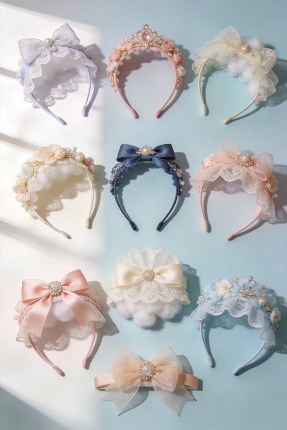 elegant headpieces for christening