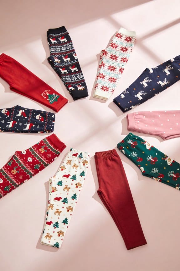 festive girls holiday leggings