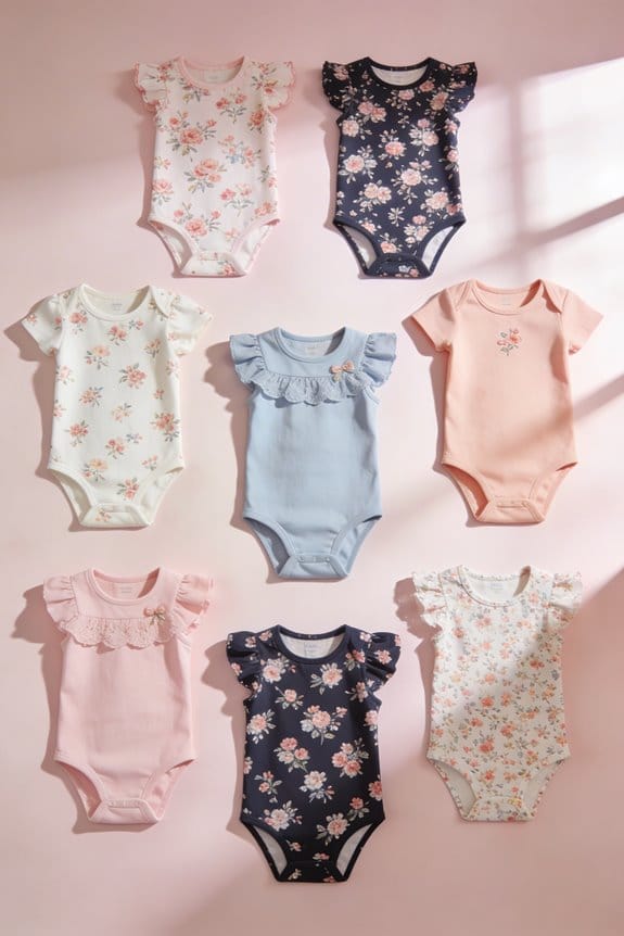 floral bodysuits for girls