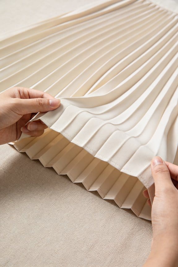 folding pleated skirts properly