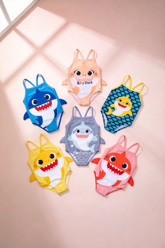 fun baby shark swimwear