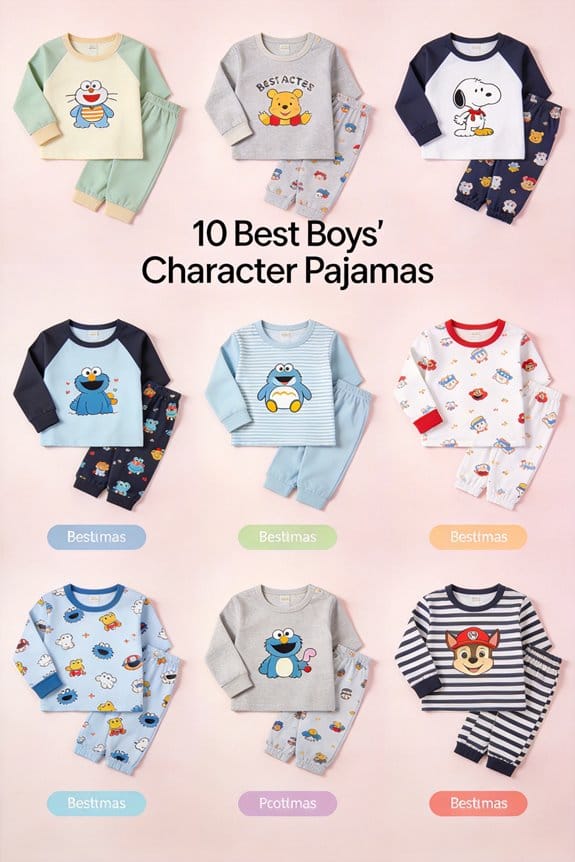 fun character pajamas for boys