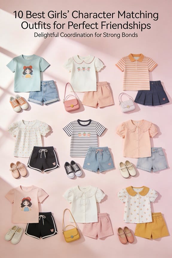 girl s matching friendship outfits