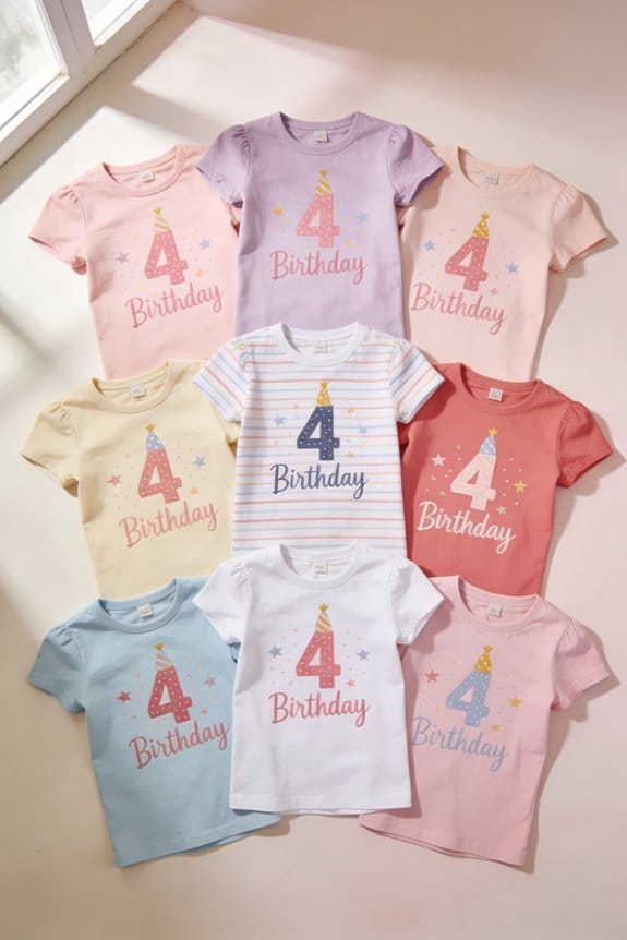 girls fourth birthday shirts