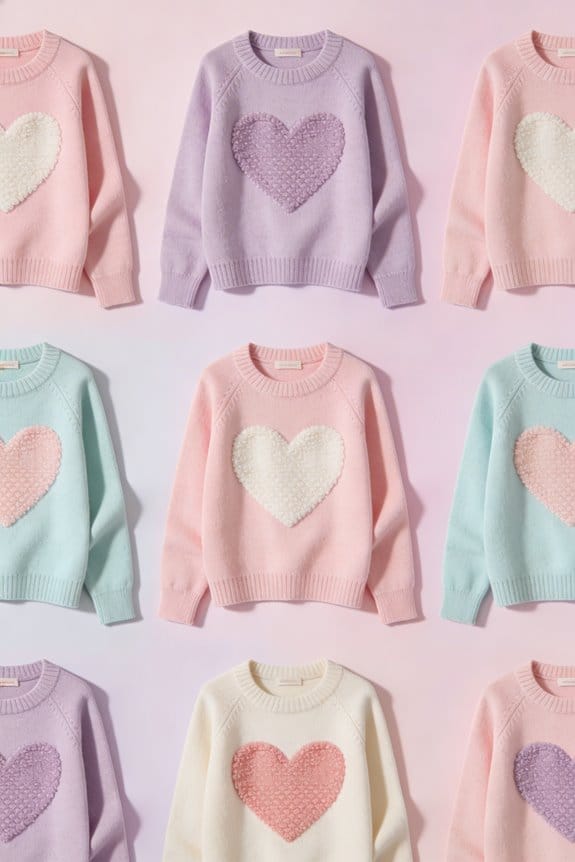 girls heart sweaters collection