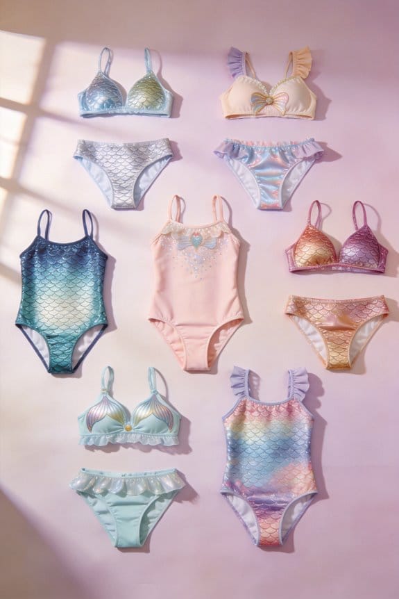 mermaid themed girls swimsuits