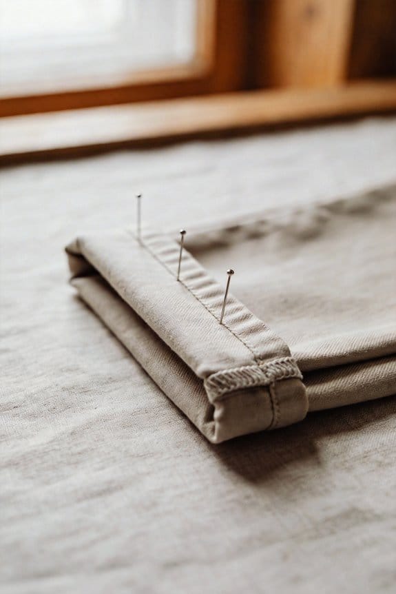 pinning hem for fit