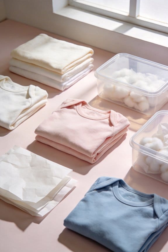 prevent yellowing baby clothes