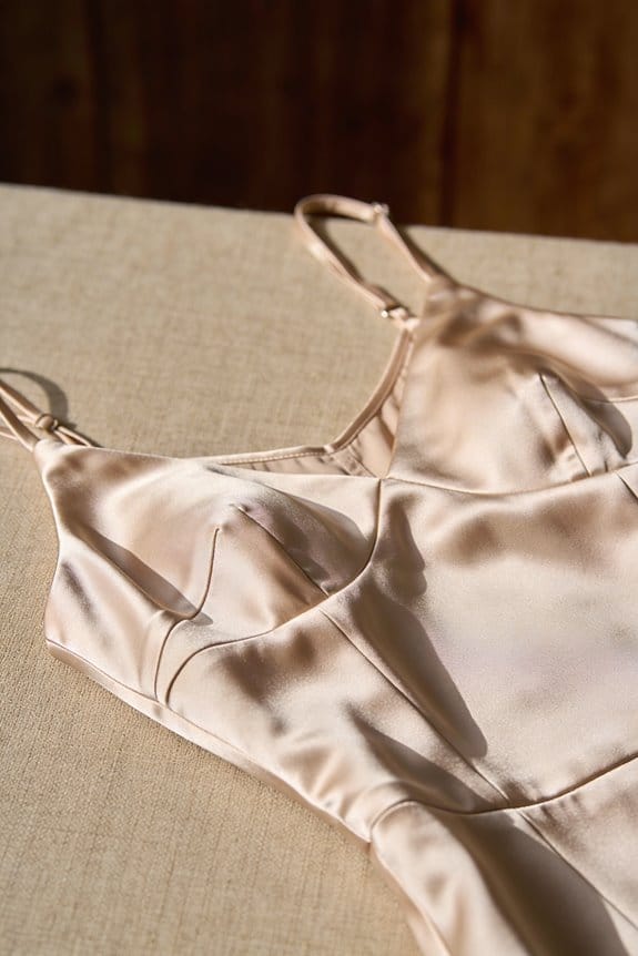 satin evening dresses shine