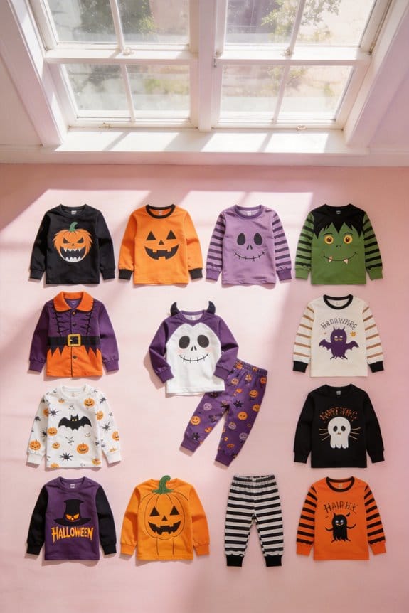 spooky halloween pajama selection
