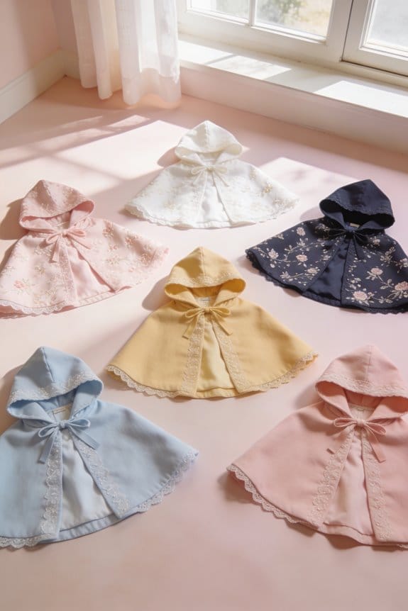 stylish girls christening capes