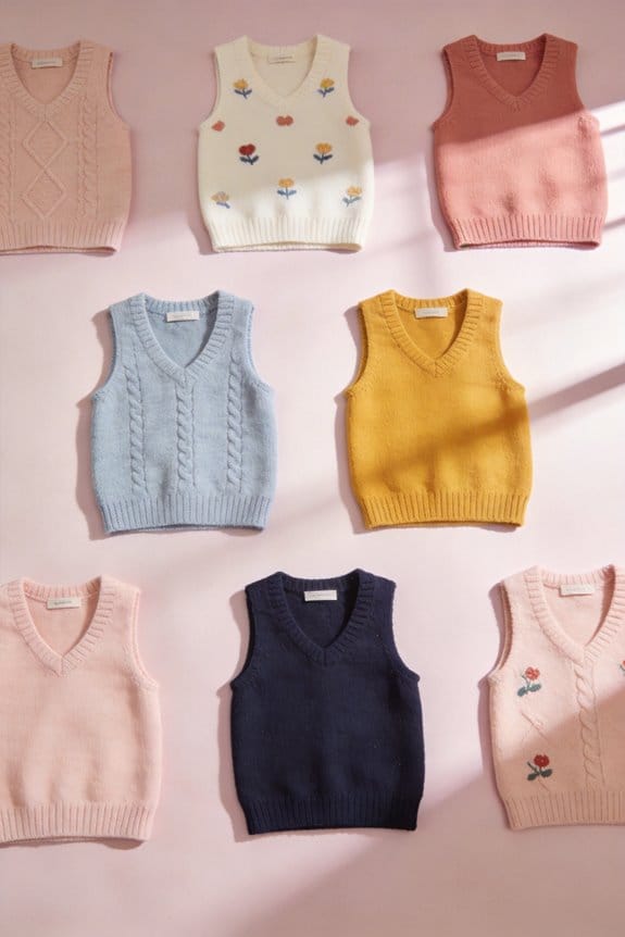stylish girls knit vests